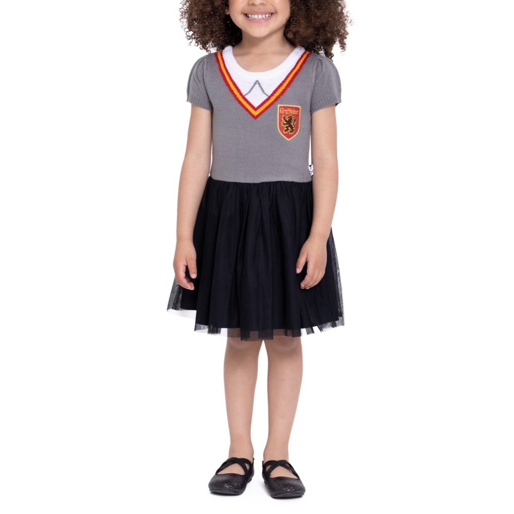Harry Potter Sweater Dress Girls Size 5T Gryffindor Tutu Cosplay Uniform Costume - Picture 1 of 16